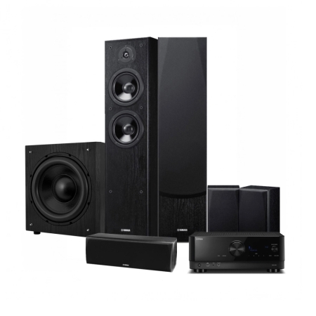 Yamaha NS-F51 kotiteatteripaketti 5.1 RX-V4A-vahvistimella ja subwooferilla ryhmässä Pakettiratkaisut / Paketit kotiin / Kotiteatteripaketit @ BRL (SETNSF51BPKT1)