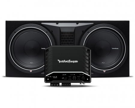 Rockford Fosgate P1-2x12 & Rockford Fosgate R2-500X1 ryhmässä Pakettiratkaisut / Paketit autoon / Subwooferpaketit @ BRL Electronics (SETP12X12R2500)