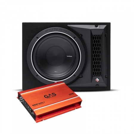 ROCKFORD FOSGATE P1-1x12 GAS BEAT 500.1:llä ryhmässä Pakettiratkaisut / Paketit autoon / Subwooferpaketit @ BRL Electronics (SETP32X12PKT3)