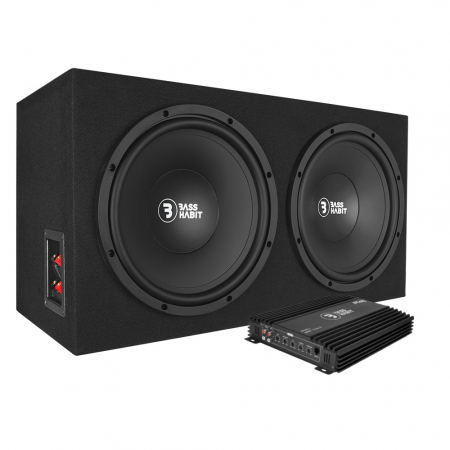 Bass Habit Play PL212 2x12tum med Play Power 600.1, baspaket ryhmässä Pakettiratkaisut / Paketit autoon / Subwooferpaketit @ BRL Electronics (SETPL212PKT1)