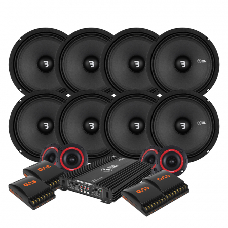 8-pack Bass Habit SP165M med SP25A SPL-paket, large ryhmässä Pakettiratkaisut / Paketit autoon / SPL-sarja @ BRL Electronics (SETPP654PKT2)