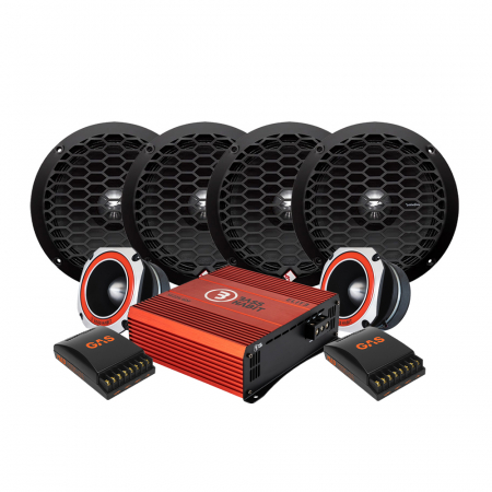 Rockford Fosgate PPS4-6 & Bass Habit SE45T SPL-paketti vahvistimella, keskiäänellä ryhmässä Pakettiratkaisut / Paketit autoon / SPL-sarja @ BRL Electronics (SETPPS46PKT4)
