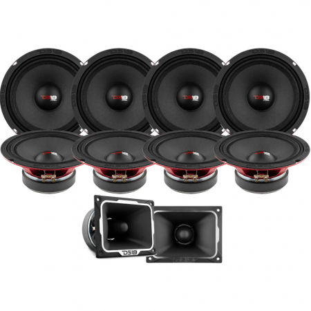 8-pack DS18 PRO-X8.4M PRO-TWX5:llä, SPL-paketti suuri ryhmässä Pakettiratkaisut / Paketit autoon / SPL-sarja @ BRL Electronics (SETPROX84MPKT2)