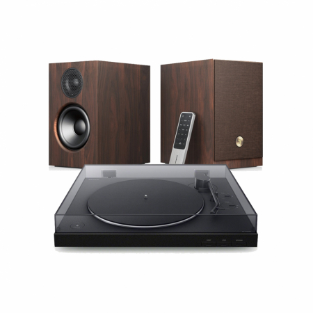Sony PS-LX310BT ja Audio Pro A28 pähkinäpuussa, vinyylilevypaketti ryhmässä Kotihifi / Hifi / Levysoittimet @ BRL Electronics (SETPSLX310BTPKT1)