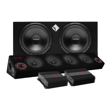 Rockford Fosgate R2-2X12 raggarpaketti Bass Habit SPL64:llä ryhmässä Uutuudet @ BRL (SETR22X12PKT10)