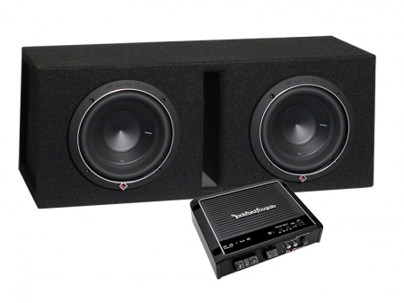 2st Rockford Fosgate P2D28 i GAS GV-laatikko + Rockford Fosgate R500X1D ryhmässä Pakettiratkaisut / Paketit autoon / Subwooferpaketit @ BRL Electronics (SETR500X1DPKT2)