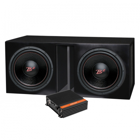 B2 Audio RIOT 12D2 i GV-låda & GAS PRO SPL 3500.1 ryhmässä Pakettiratkaisut / Paketit autoon / Subwooferpaketit @ BRL Electronics (SETRIOT12BOXPSP3500)