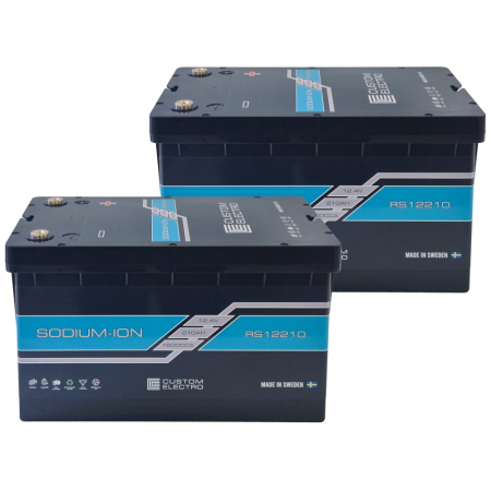 Akkupaketti, 2 kpl CustomElectro RS 12-210 Sodium-Ion ryhmässä Autohifi / Tarvikkeet / Akut osoitteessa BRL (SETRS12210X2)