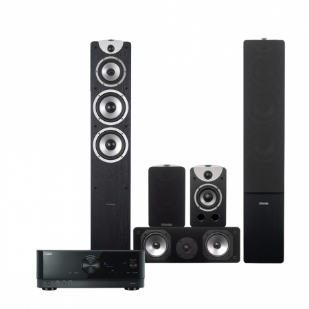 Yamaha RX-V4A & Dynavoice Magic F-7 EX 5.0 kotiteatteripaketti, musta ryhmässä Pakettiratkaisut / Paketit kotiin / Kotiteatteripaketit @ BRL (SETRXV4APKT14)