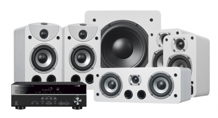 Dynavoice Magic S-4 EX v3 Vitt 5.1 Paket med Yamaha RX-V383 ryhmässä Pakettiratkaisut / Paketit kotiin / Kotiteatteripaketit @ BRL (SETS4EXPKT6)