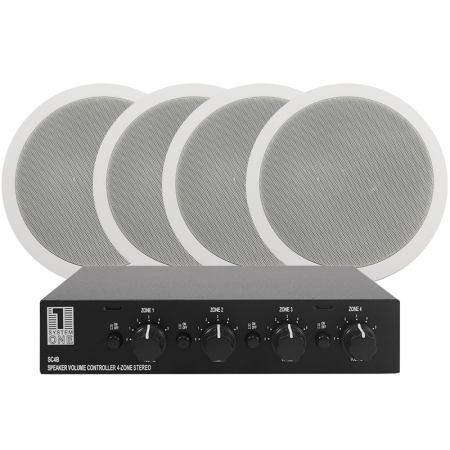 2 par System One IC820 högtalare & högtalarväxel SC4B ryhmässä Pakettiratkaisut / Paketit kotiin / Monihuonejärjestelmä-paketit @ BRL Electronics (SETSC4BPKT1)