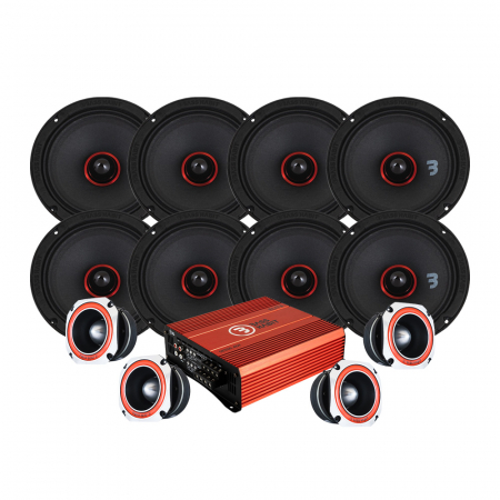 Bass Habit SPL Elite SE165M & SE45T SPL-paketti vahvistimella, suuri ryhmässä Pakettiratkaisut / Paketit autoon / SPL-sarja @ BRL Electronics (SETSE165MPKT2)