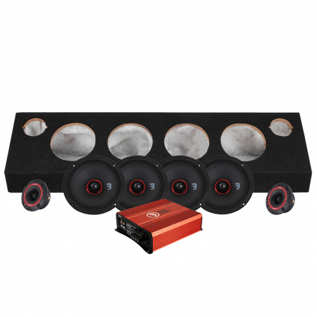 Bass Habit SPL Elite SE165M & SP25A raggarplankassa lopputeholla ryhmässä Pakettiratkaisut / Paketit autoon / Raggarpaket @ BRL Electronics (SETSE165MPKT4)