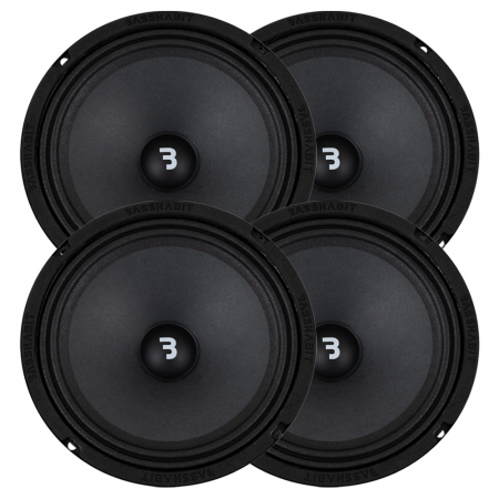 4-pack Bass Habit Play SP200M, 8tum midbas ryhmässä Pakettiratkaisut / Paketit autoon / SPL-sarja @ BRL Electronics (SETSP200MPKT1)