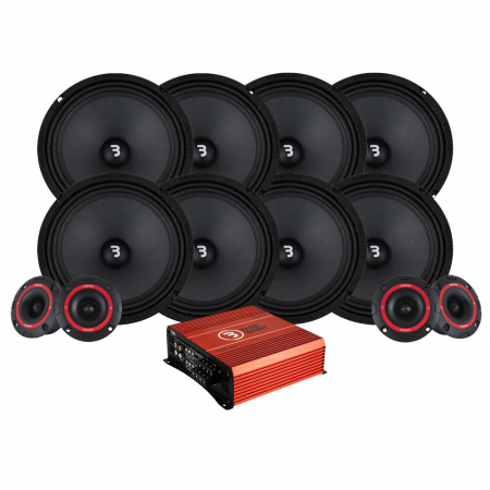 8-pack Bass Habit Play SP200M med SP25A SPL-paket med steg, large ryhmässä Pakettiratkaisut / Paketit autoon / SPL-sarja @ BRL Electronics (SETSP200MPKT5)