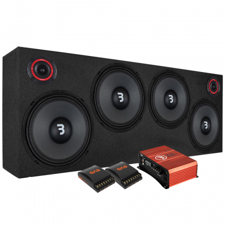 Bass Habit SP250M ja SP25A, 4x10 raggarilauta askelmalla ryhmässä Pakettiratkaisut / Paketit autoon / Raggarpaket @ BRL Electronics (SETSP250MPKT5)