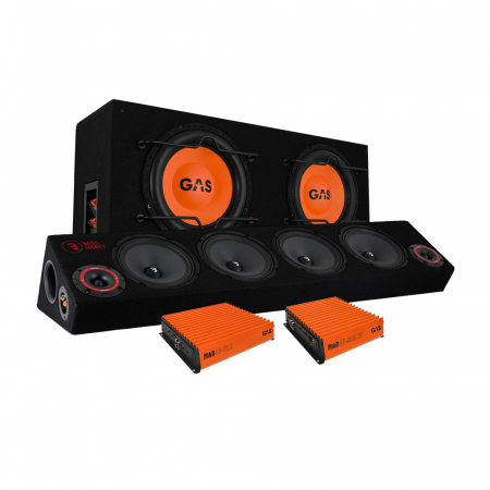 GAS MAD B1-210 baspaket & Play SPL64 raggarplanka med slutsteg ryhmässä Pakettiratkaisut / Paketit autoon / Raggarpaket @ BRL (SETSPL64PKT6)