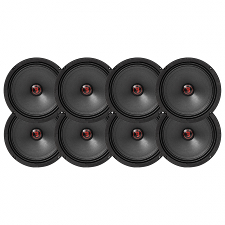 8-pakkaus Bass Habit Rebel SR165M, 6,5 tuuman keski-bassot ryhmässä Pakettiratkaisut / Paketit autoon / SPL-sarja @ BRL Electronics (SETSR165MX8)