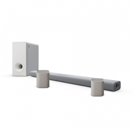 Yamaha True X Bar 50A Dolby Atmos soundbar-paketti, vaaleanharmaa ryhmässä Kotihifi / Kaiuttimet / Soundbaarit @ BRL Electronics (SETSRX50APKT3)