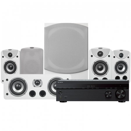 Sony STR-DH590 & Dynavoice Magic S-4 hemmabiopaket 5.1, vit ryhmässä Pakettiratkaisut / Paketit kotiin / Kotiteatteripaketit @ BRL (SETSTRDH590PKT2)