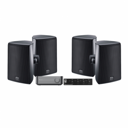 WiiM Amp kahdella mustalla Magnat Symbol X 160 & SC4B kaiutinkytkimellä ryhmässä Pakettiratkaisut / Paketit kotiin / Monihuonejärjestelmä-paketit @ BRL Electronics (SETSX160PKT1)