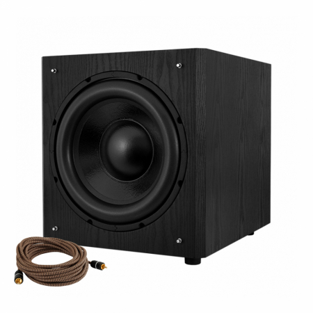 System One W120 aktiivinen subwoofer, musta + subwooferkaapeli ryhmässä Kotihifi / Kaiuttimet / Subwooferit @ BRL (SETW120PKT1)