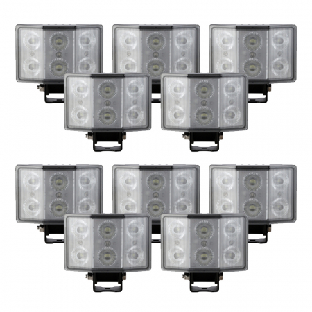 10-pack NIZLED W60 Vinklad arbetsbelysning 60W (5600 lumen), arbetsljuspaket ryhmässä Autohifi / LED-valaistus / LED-valot / Työvalaistus @ BRL Electronics (SETW60RFAX10)