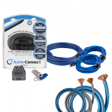 Auto-Connect kabelkit för 2 slutsteg, 50mm² mono & 20mm² 4-kanal ryhmässä Autohifi / Kaapelit / Kaapelisarjat @ BRL Electronics (SETWK500PKT2)