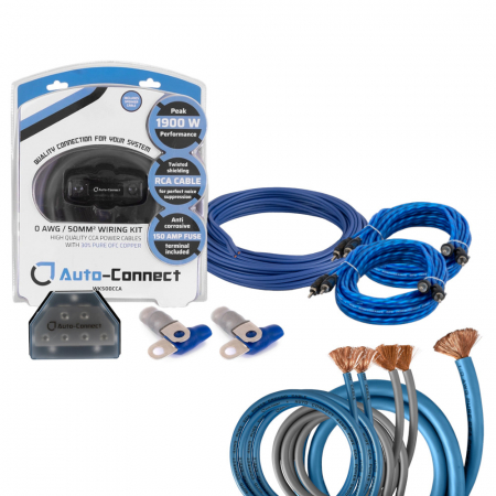 Auto-Connect kabelkit för 3 slutsteg, 50mm² mono & 2st 20mm² 2-kanal ryhmässä Autohifi / Kaapelit / Kaapelisarjat @ BRL Electronics (SETWK500PKT3)
