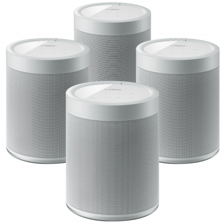 4-pack Yamaha MusicCast 20 i vitt ryhmässä Pakettiratkaisut / Paketit kotiin / Monihuonejärjestelmä-paketit @ BRL Electronics (SETWX021WHX4)