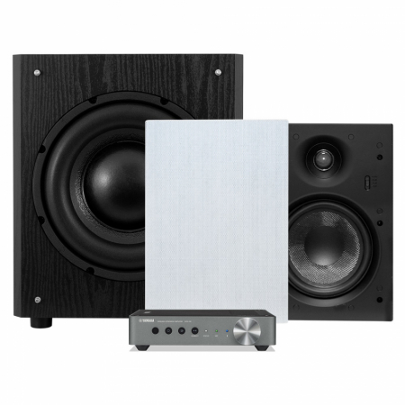 Yamaha WXA-50 & System One IW690 med subwoofer, 2.1 stereopaket ryhmässä Pakettiratkaisut / Paketit kotiin / Stereopaketit @ BRL (SETWXA50PKT3)
