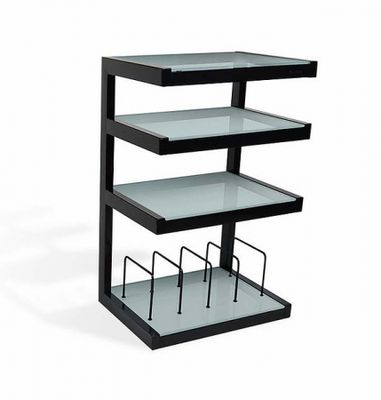 Norstone Esse Hifi Vinyl, mattamusta valkojäätetyillä hyllyillä