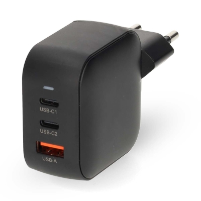Nedis-seinälaturi 70 W 2x USB-C 1x USB-A, musta
