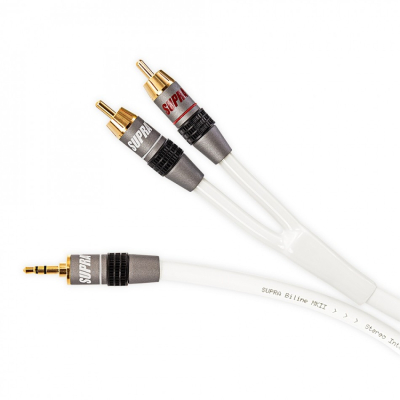 Supra BiLine-MP 3,5 mm - 2RCA valkoinen, 12 metriä
