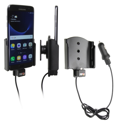 Brodit aktiivinen pidike USB-kaapelilla ja tupakansytyttimen adapterilla, Samsung Galaxy S7 Edge 