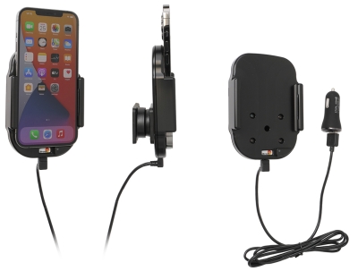 Brodit Qi langaton aktiivinen puhelinteline autolaturilla, Apple iPhone 12 Pro Max