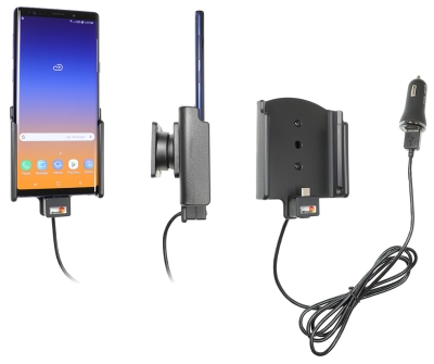 Brodit aktiivinen pidike USB-kaapelilla ja tupakansytyttimen adapterilla, Samsung Galaxy Note 9 