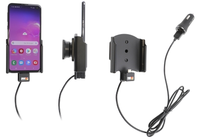 Brodit aktiivinen pidike USB-kaapelilla ja tupakansytyttimen adapterilla, Samsung Galaxy S10e 