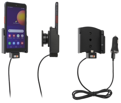 Brodit aktiivinen pidike USB-kaapelilla ja tupakansytyttimen adapterilla, Samsung Galaxy Xcover 5 