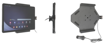 Brodit Aktiv-teline USB-kaapelilla ja tupakansytyttimen adapterilla, Samsung Galaxy Tab A9+ 11 SM-X210/SM-X215 LTE/SM-X216 5G 