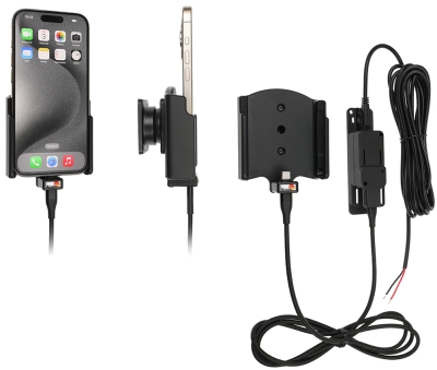 Brodit Aktiv-teline pysyvään asennukseen, Apple iPhone 15/15 Pro