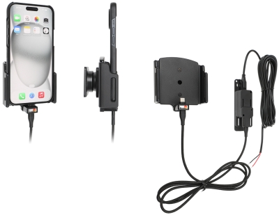 Brodit Aktiv-teline pysäköityyn asennukseen, Apple iPhone 15 Plus/15 Pro Max/16 Plus/16 Pro Max