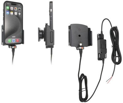 Brodit Aktiivinen pidike kiinteään asennukseen, Apple iPhone 15/15 Pro/16/16 Pro/16e