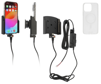 Brodit Mobiliskal aktiivisella pidikkeellä kiinteää asennusta varten, Apple iPhone 15 Pro 