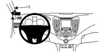 ProClip Monteringsbygel Hyundai Veloster 12-15, Vänster