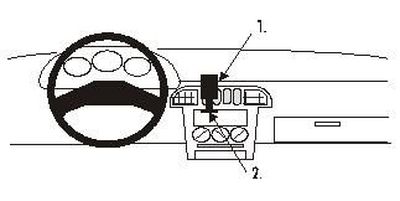 ProClip Monteringsbygel Nissan Micra 93-97, Centrerad