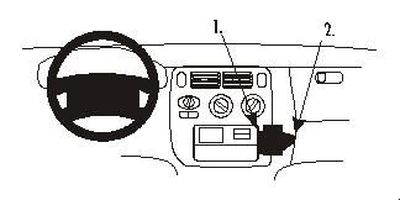 ProClip Monteringsbygel Honda HR-V 99-05/Honda Logo 99-07, Vinklad