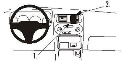 ProClip Monteringsbygel Daihatsu Sirion 99-01, Centrerad