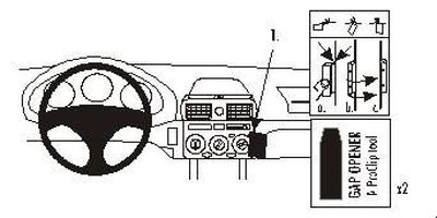 ProClip Monteringsbygel Toyota MR2 Spyder 00-05, Vinklad
