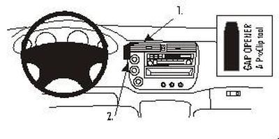 ProClip Monteringsbygel Honda Civic 4 Dörr 01-05/Civic Hybrid 03-05, Centrerad